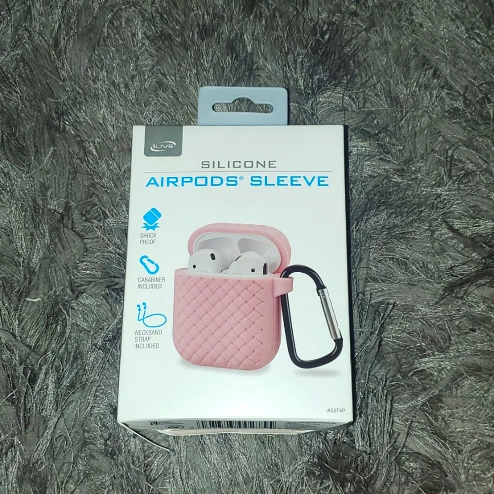Pink Silicone Airpods Sleeve